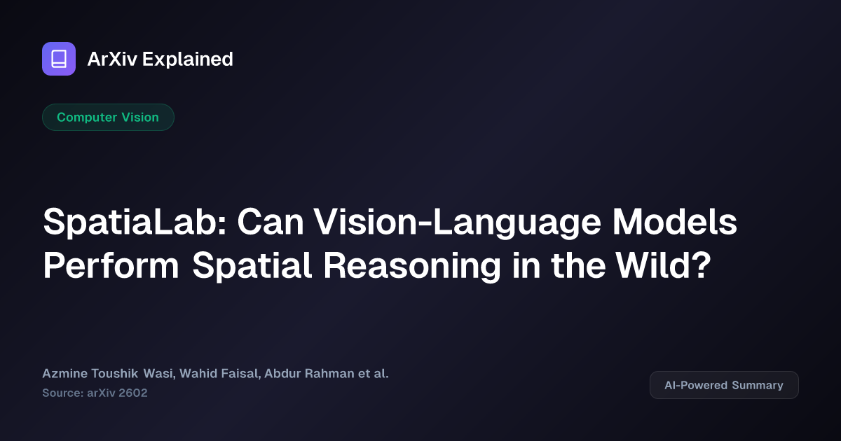 SpatiaLab: Can Vision-Language Models Perform Spatial Reasoning in the ...